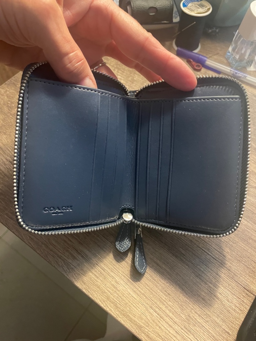 Coach Radial Rainbow Double Zip Wallet - Picture 3 of 6